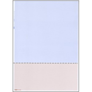A4 BLUE/BEIGE PAPER WITH HORIZONTAL PERFORATION AT 92mm
